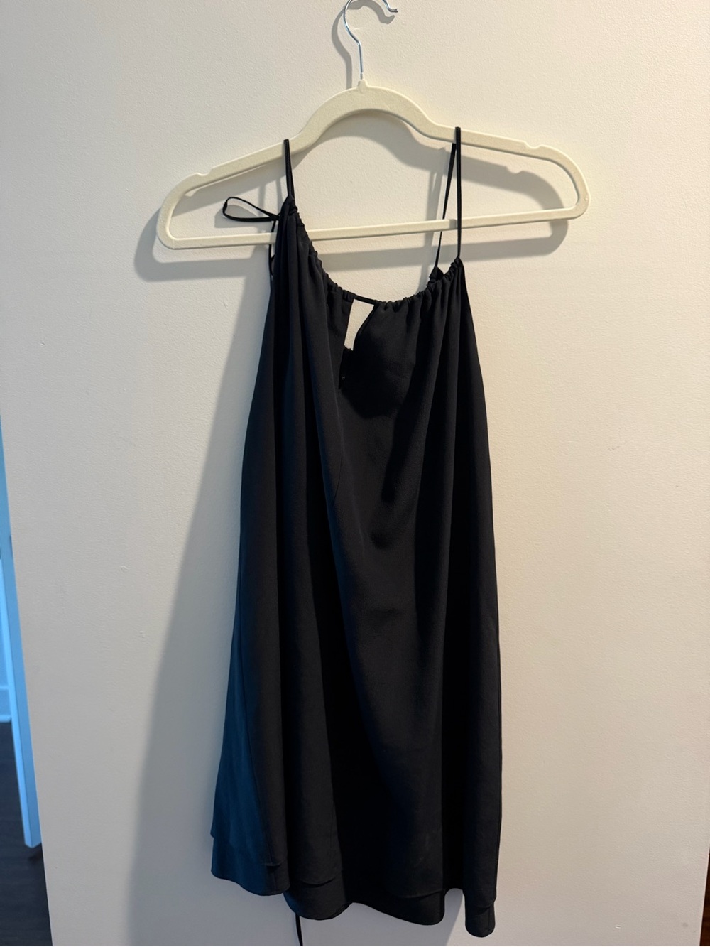 rag & bone Black Spaghetti-Strap Mini Slip Dress